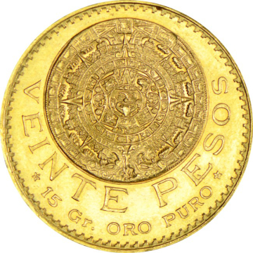 Mexico 20 Pesos Gold
