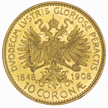 10 Kronen 1908 Regierungsjubiläum