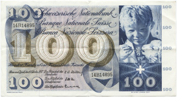100 Franken 1957 (Bubenportrait) 1