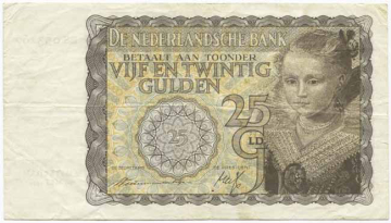 25 Gulden 1940 (Mädchenportrait nach Moreelse)
