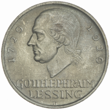 5 Reichsmark 1929 D Lessing