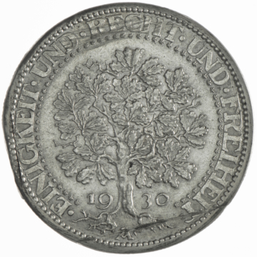 5 Reichsmark 1930 A Eichbaum