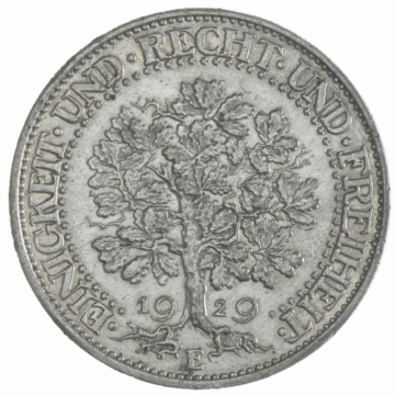 5 Reichsmark 1929 E Eichbaum