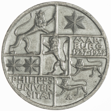 3 Reichsmark 1927 A Marburg