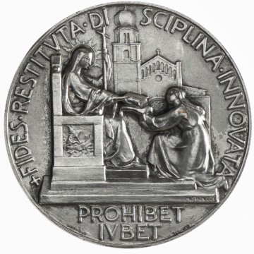 AE Medaille versilbert 1945 400 Jahre Konzil von Trient