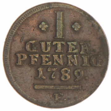 Guter Pfennig 1789 F