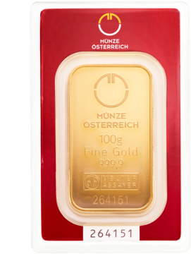 Austrian Mint Gold Bar 100 g