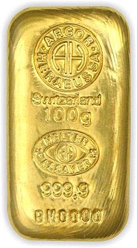 Argor-Heraeus Gold Bar 100 g cast