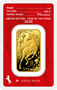 Argor-Heraeus Gold Bar 1 Ounce Horse
