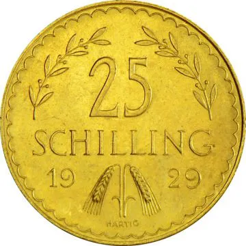 First Republic 25 Schilling Gold