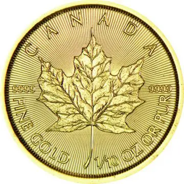 Maple Leaf 1/10 Unze Gold