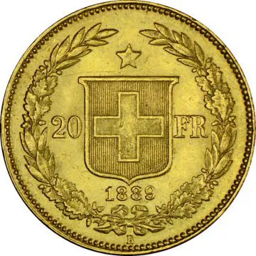 Schweiz 20 Franken Helvetia Gold