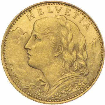 Switzerland 10 Francs Gold