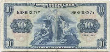 10 Deutsche Mark 1949 (Allegorische Darstellungen)