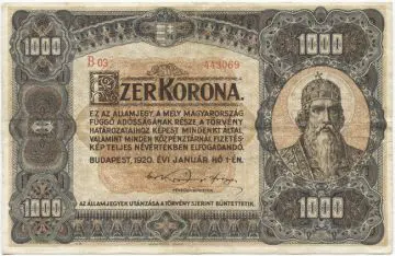1000 Korona 1920 (Szent István)