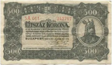500 Korona 1923 (Fürst Árpád)