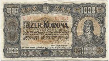 1000 Korona 1923 (Szent István)