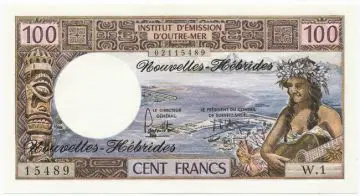 100 Francs 1973 (Südseemotive)