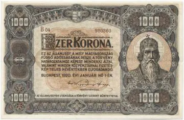 1000 Korona 1920 (Szent István)