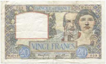 20 Francs 1941 (Wissenschaft & Arbeit)