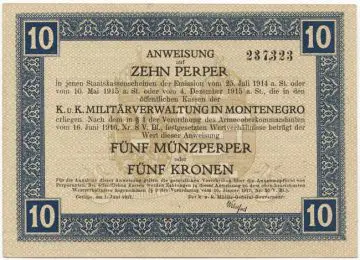 10 Perper 1917 (Militärgeld)