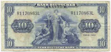 10 Deutsche Mark 1949 (Allegorische Darstellungen)