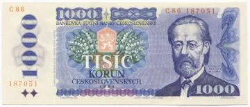 1000 Korún ceskoslovenských 1985 (B. Smetana)