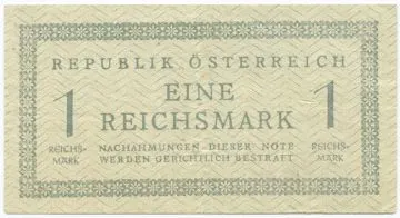 1 Reichsmark 1945 (Sowjetisches Besatzungsgeld) -Zahlen versetzt-