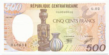 500 Francs CFA 1987 (afrikanisches Kunsthandwerk)