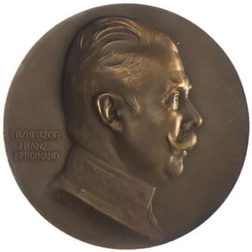 AE Medaille 1914, auf die Ermordung des Erzherzogs Franz Ferdinand