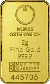Münze Österreich Goldbarren 2 g