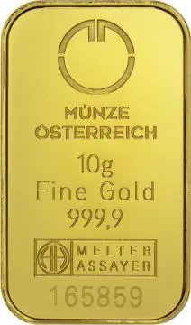 Münze Österreich Goldbarren 10 g - Kinegram