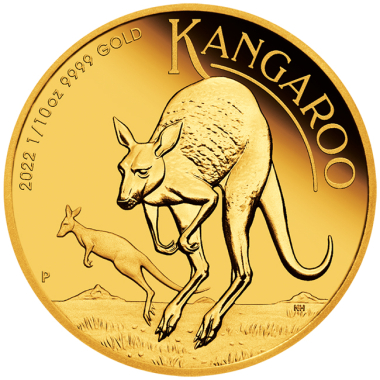 Känguru 2022 1/10 Unze Gold