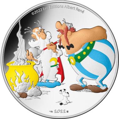 Asterix 5 Unzen Silber / Farbig