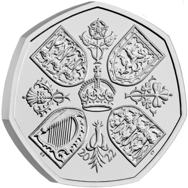 Königin Elisabeth II. 50p BU Münze