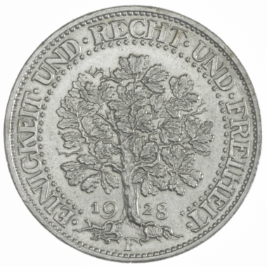 5 Reichsmark 1928 F Eichbaum
