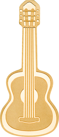 Gitarre in Gold